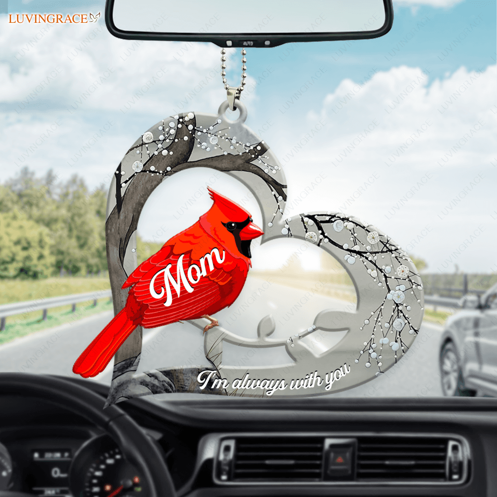 Cardinal Bird Always With You Personalized Ornament