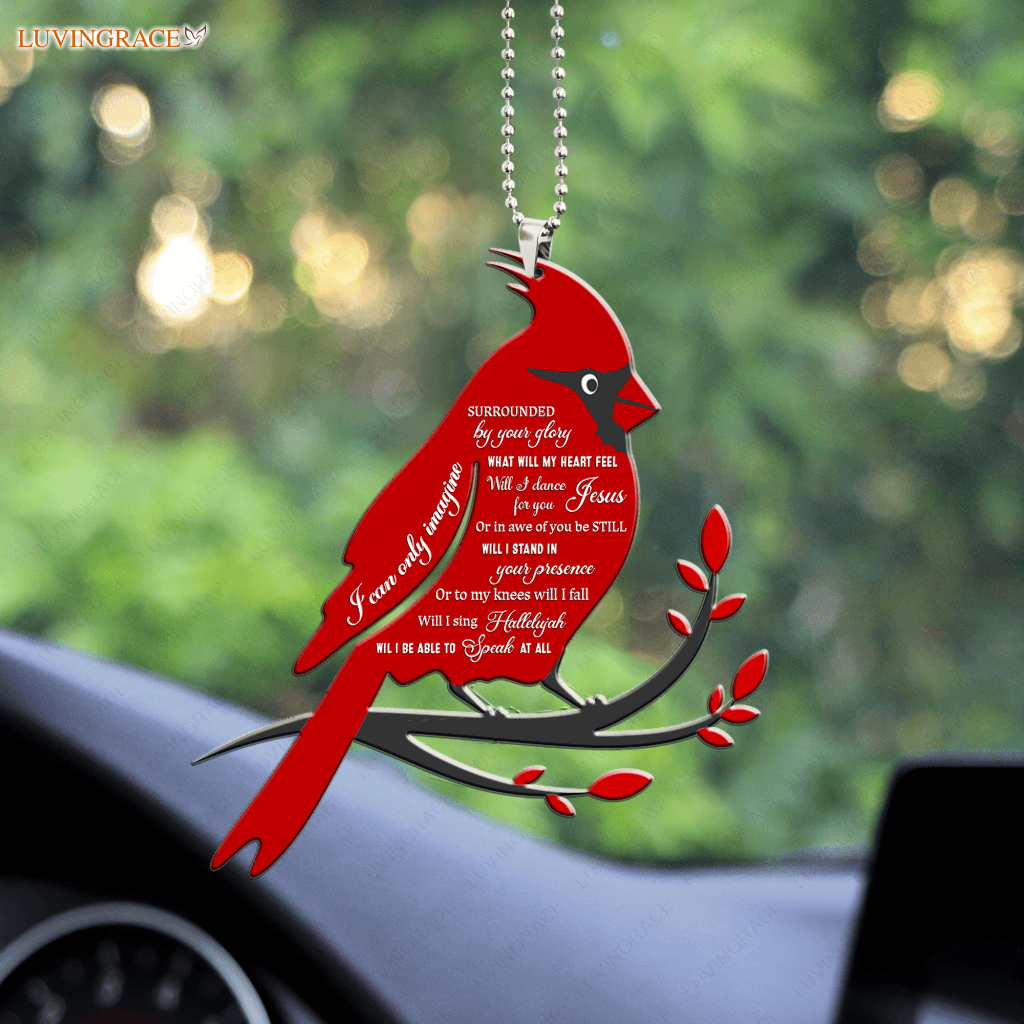 Cardinal Surrounded By Glory Ornament