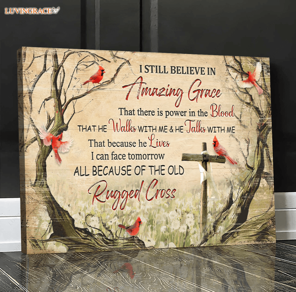 Cardinal Vintage Field Amazing Grace Wall Art