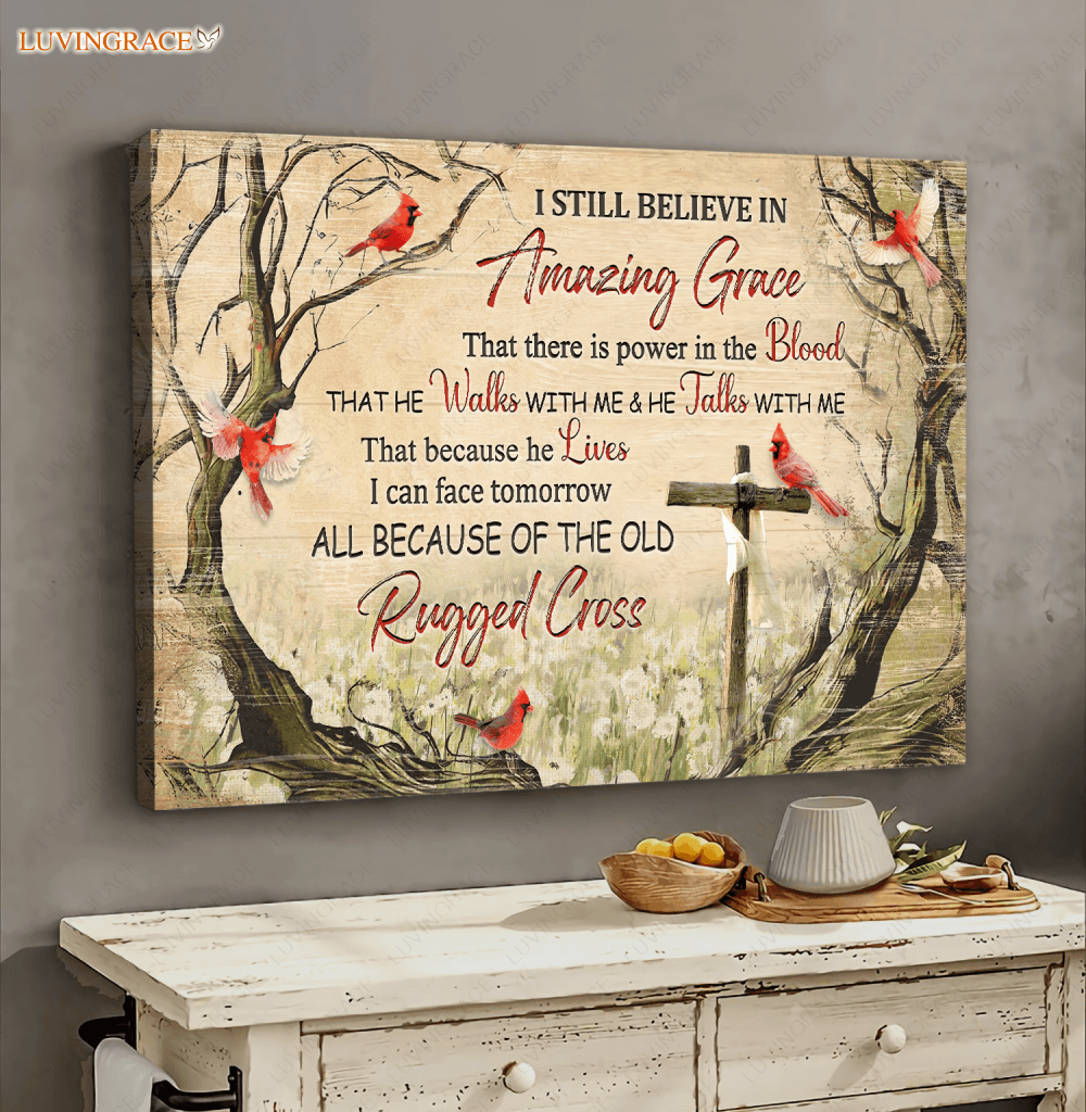Cardinal Vintage Field Amazing Grace Wall Art