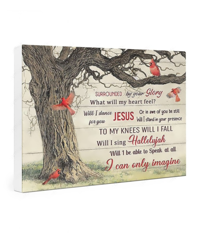 Cardinals Around Tree By Glory