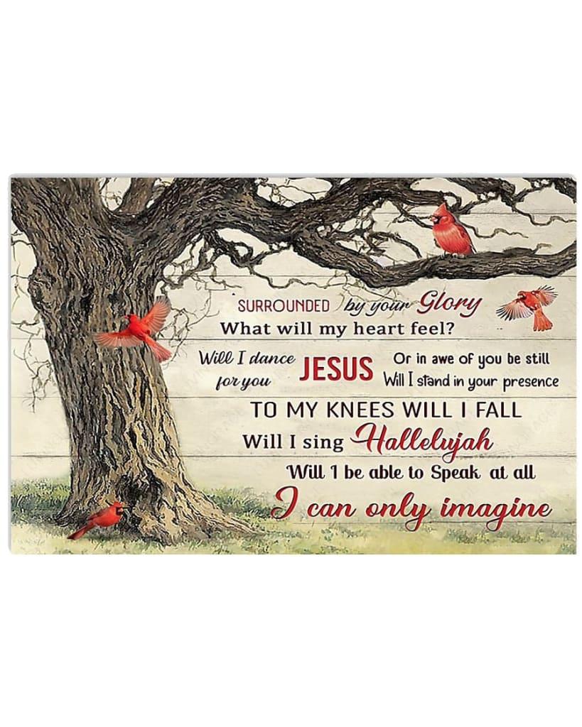 Cardinals Around Tree By Glory
