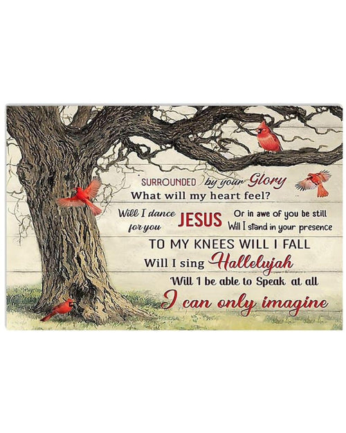 Cardinals Around Tree By Glory