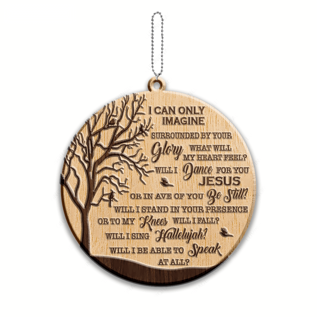 Cardinals I Can Only Imagine Wood Engraved Ornaments