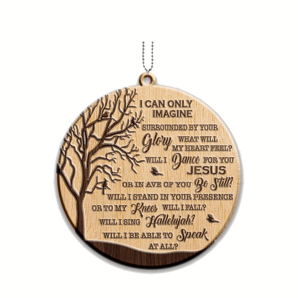 Cardinals I Can Only Imagine Wood Engraved Ornaments