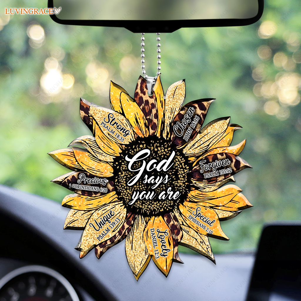 Cheetah Sunflower God Says You Are Ornament