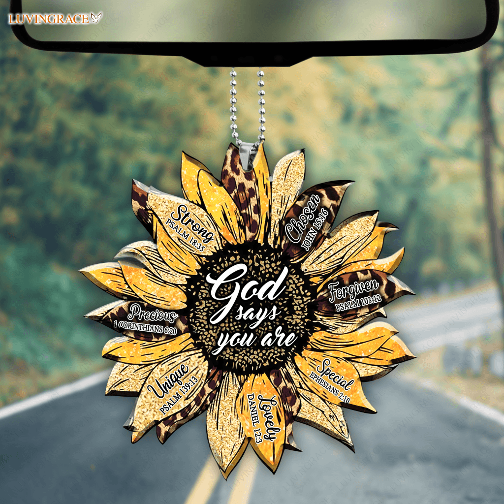 Cheetah Sunflower God Says You Are Ornament