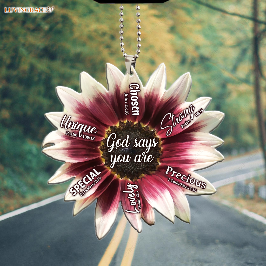 Cherry Rose Sunflower God Says You Are Ornament