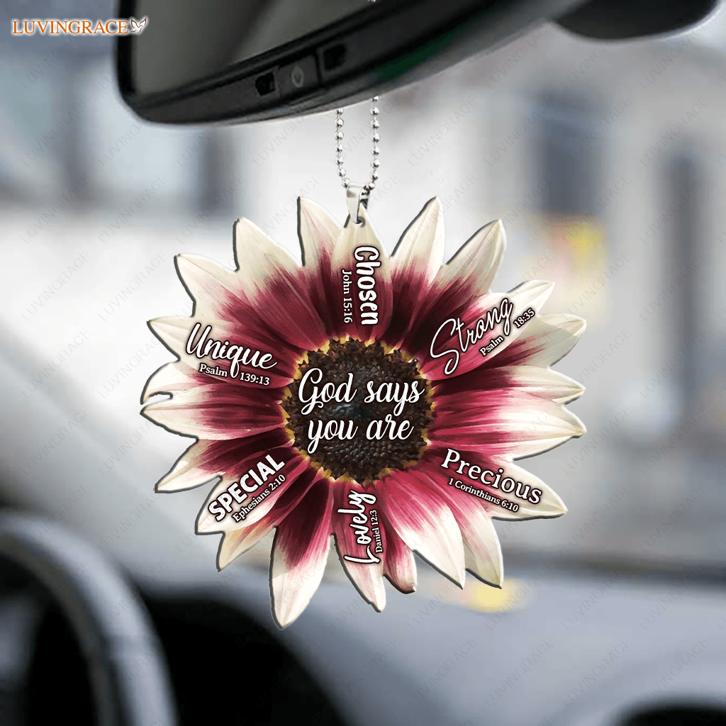 Cherry Rose Sunflower God Says You Are Ornament