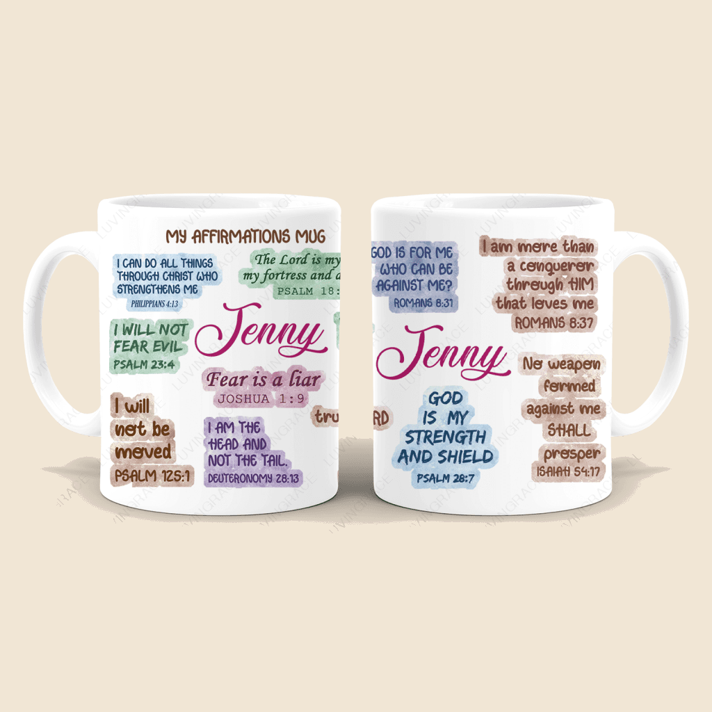 Christian Affirmations Mug - Personalized Custom Mug