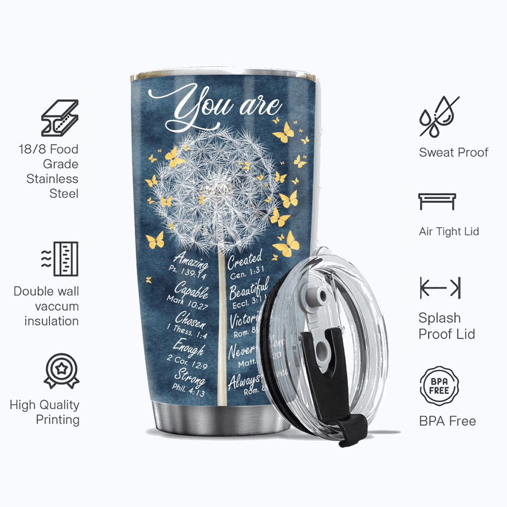 Christian Gifts For Women Tumbler, Birthday Gift For Women, Unique Christian Tumbler, Religious Gifts For Women, Inspirational Gifts For Women, Bible Verse Dandlion Faith Girl Mom