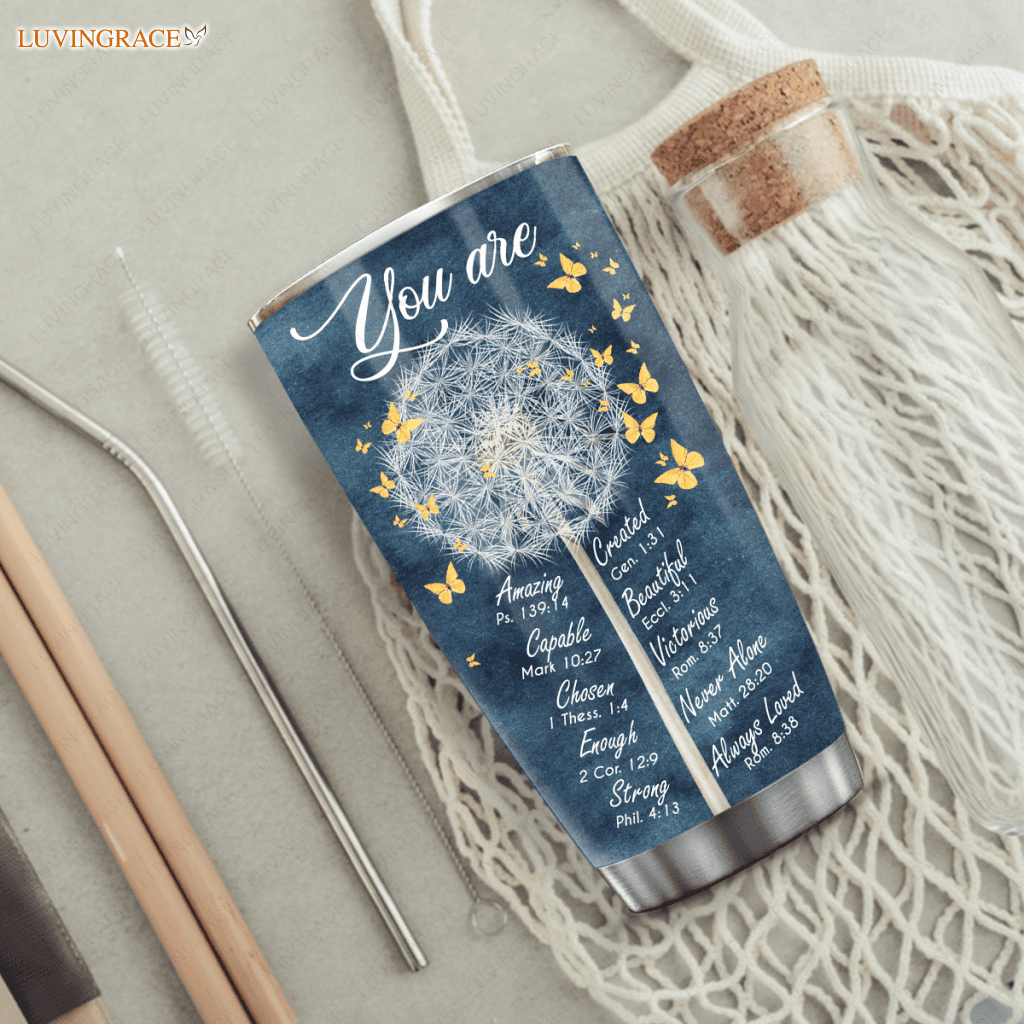 Christian Gifts For Women Tumbler Birthday Gift Unique Religious Inspirational Bible Verse Dandlion