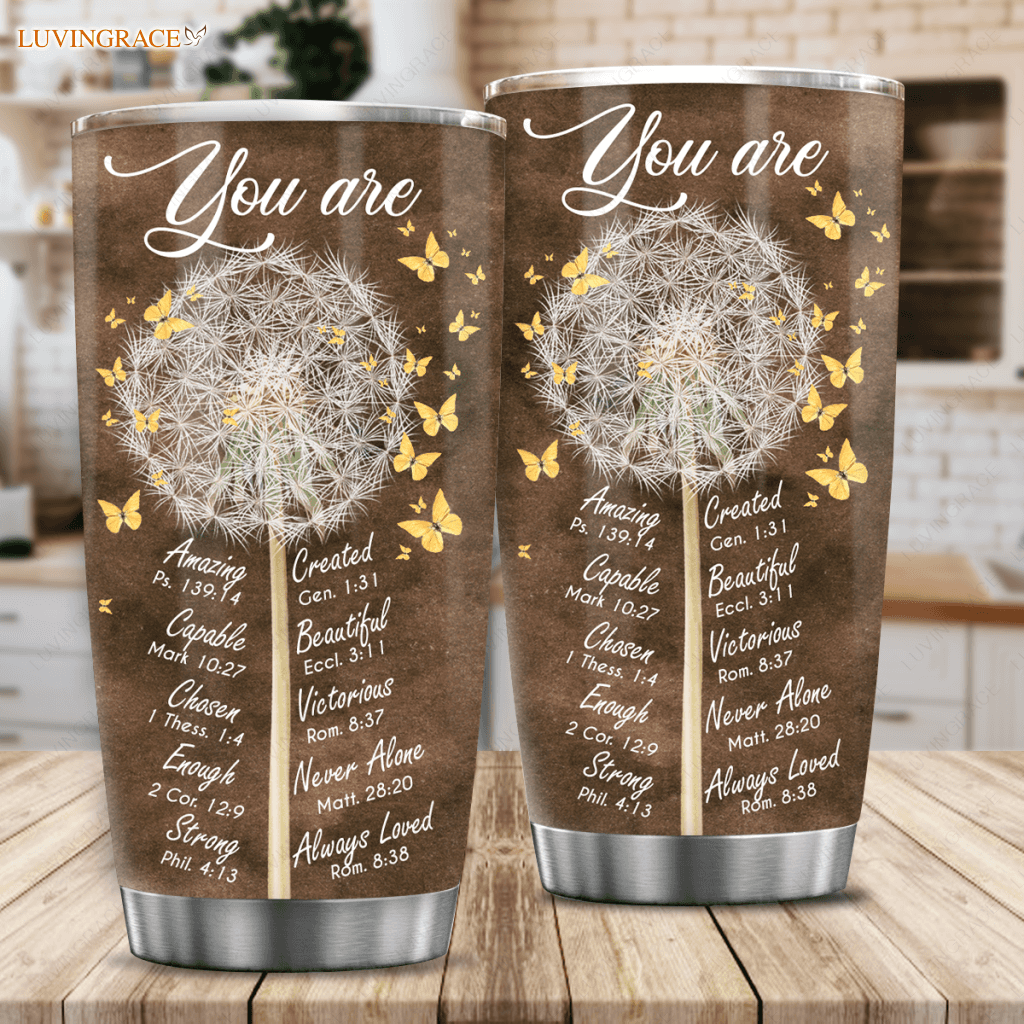 Christian Gifts For Women Tumbler Birthday Gift Unique Religious Inspirational Bible Verse Dandlion