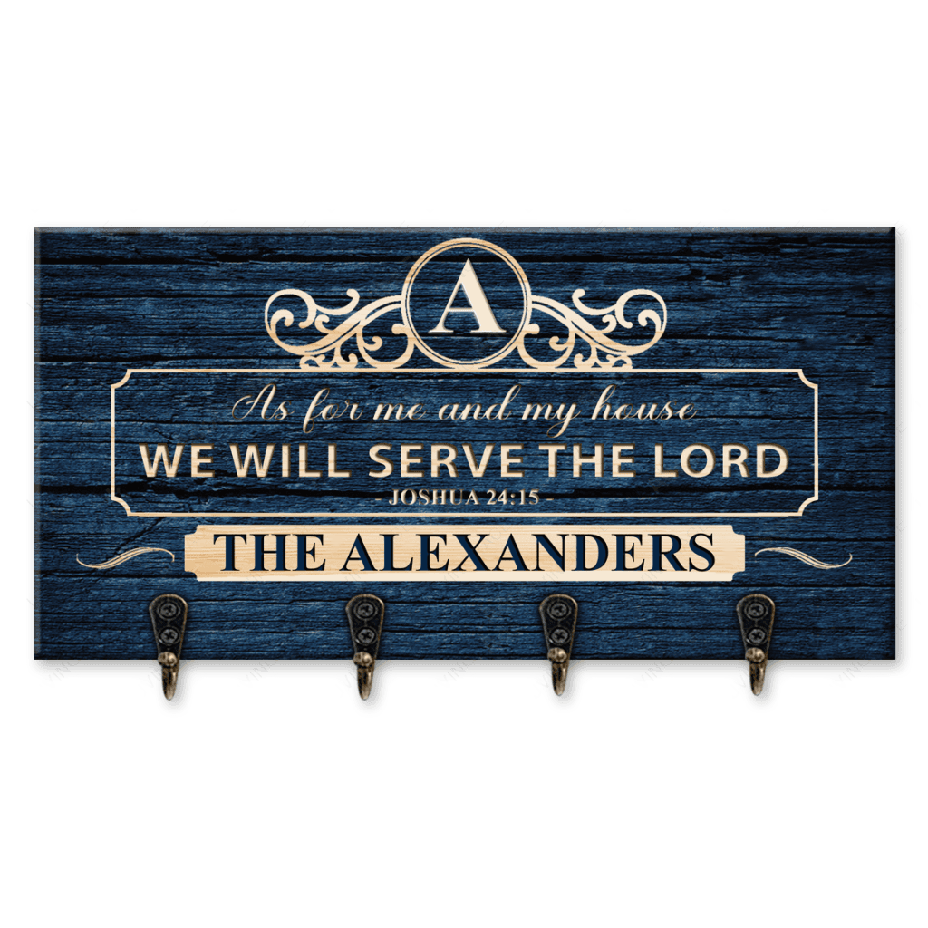 Christian Gifts Serve The Lord Personalized Key Hanger