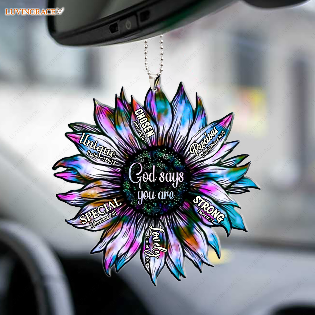 Christian Sunflower God Says You Are Ornament