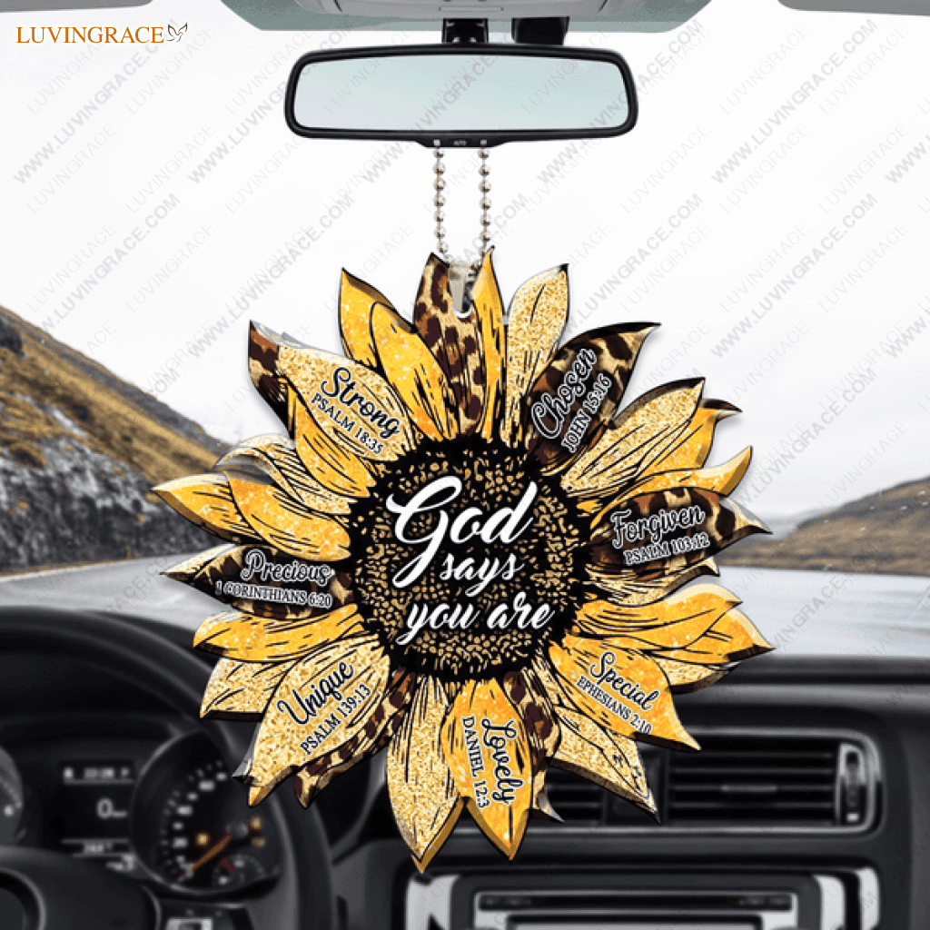 Christian Sunflower God Says You Are Ornament