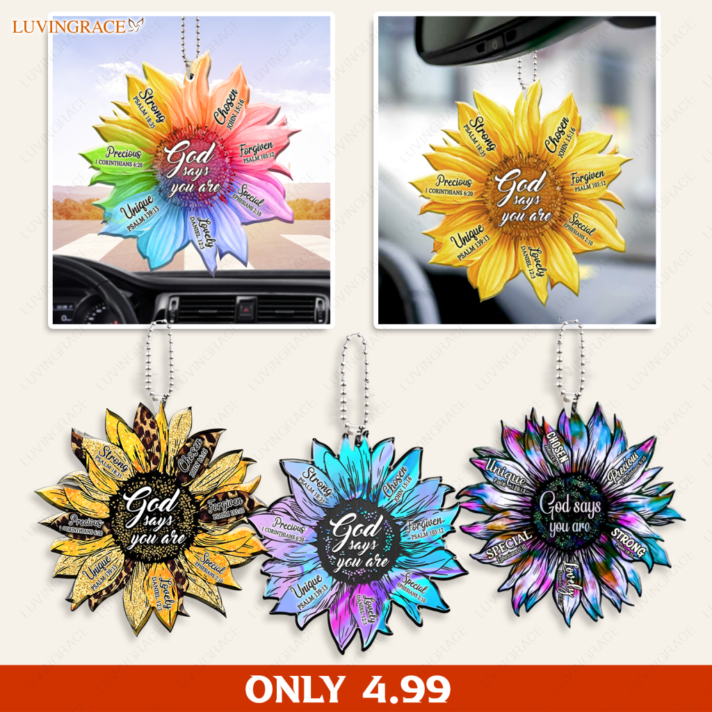 Christian Sunflower God Says You Are Ornament