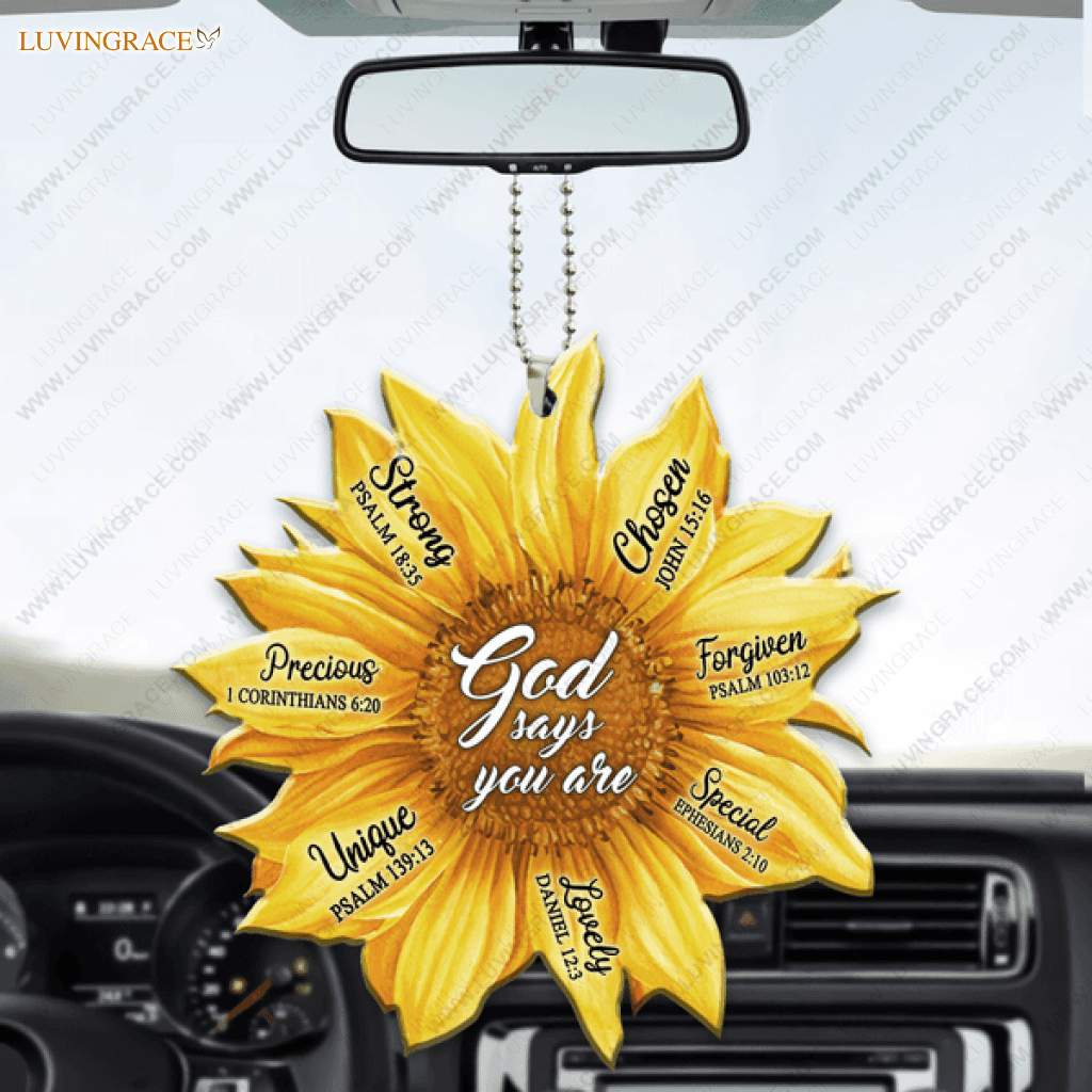 Christian Sunflower God Says You Are Ornament