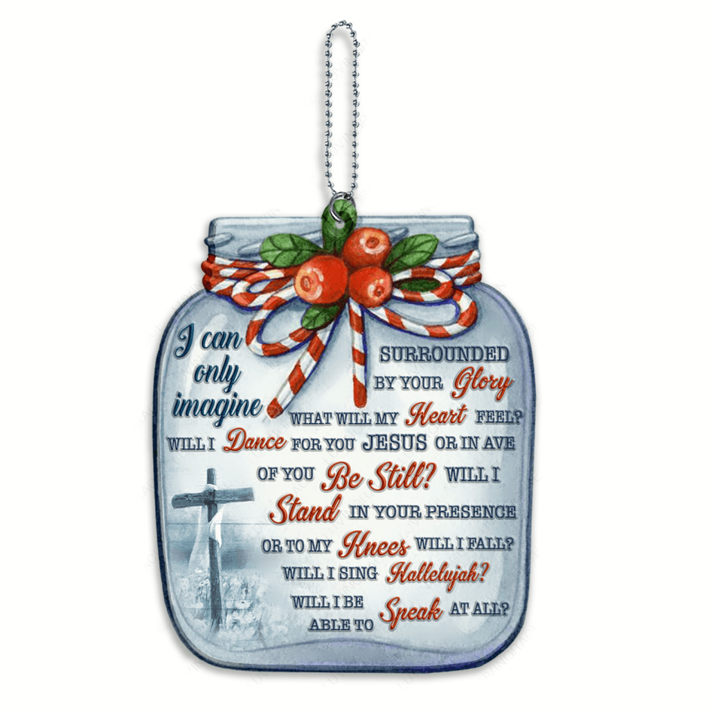 Christmas Cross In Jar I Can Only Imagine Ornament