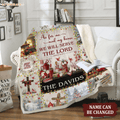 Christmas Flower And Birds As For Me My House Personalized Blanket
