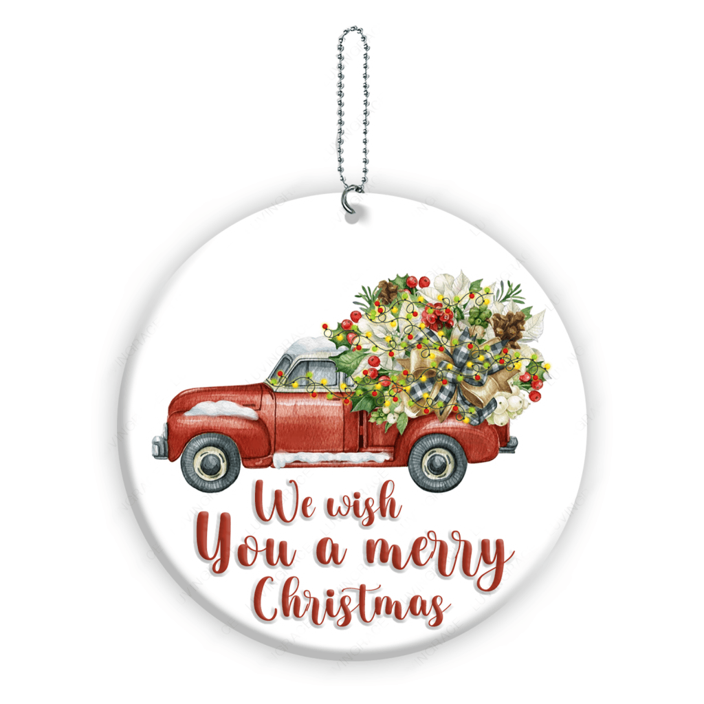 Christmas Flower Light On Car Personalized Ornament