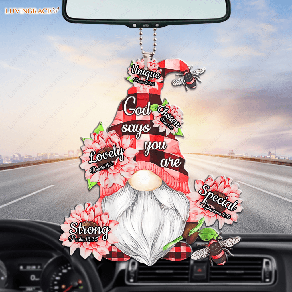 Christmas Gnome God Says You Are Ornament