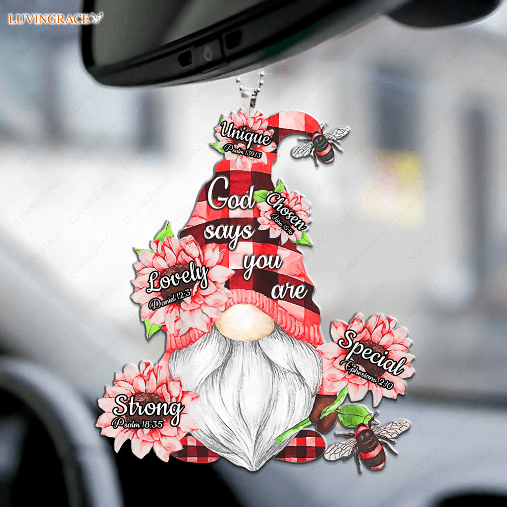 Christmas Gnome God Says You Are Ornament