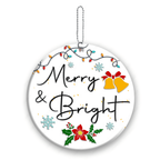 Christmas Light Bell Flower Merry And Bright Ornament