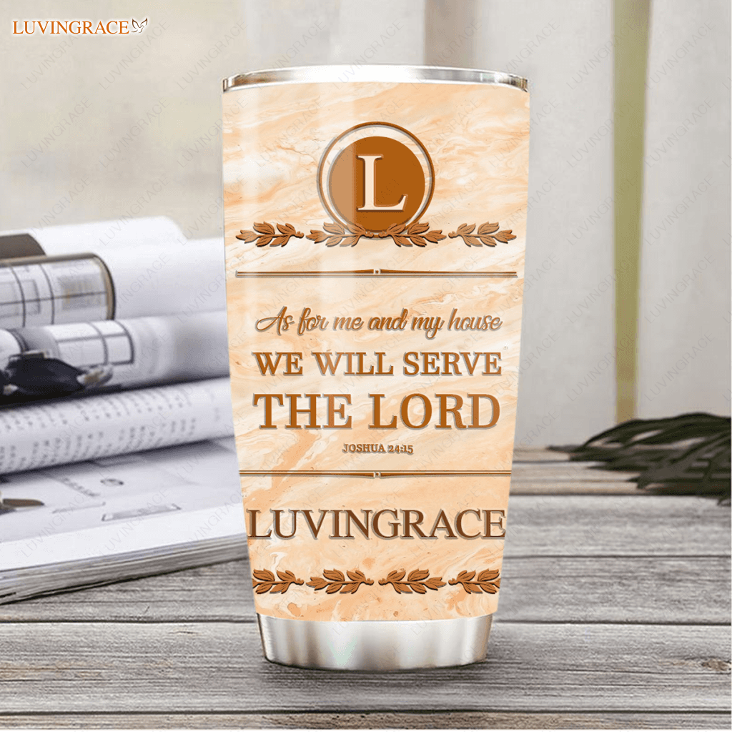 Christmas Marble As For Me And My House Personalized Tumbler