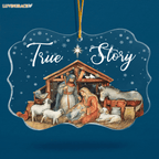 Christmas Snow True Story Transparent Ornament
