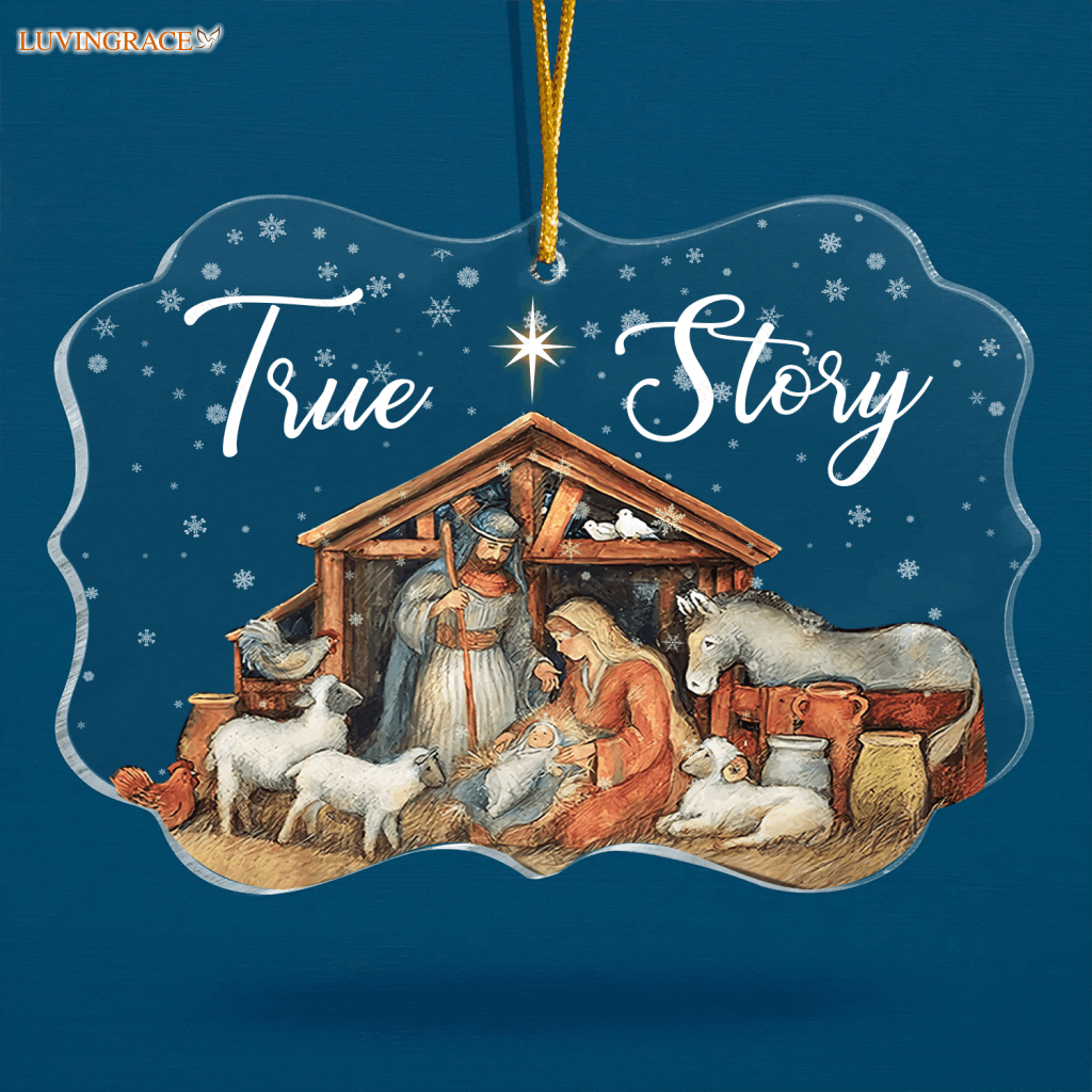 Christmas Snow True Story Transparent Ornament