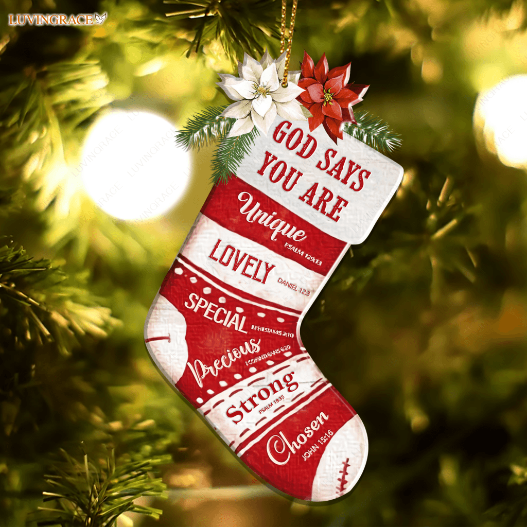 Christmas Socks God Says You Are Ornament