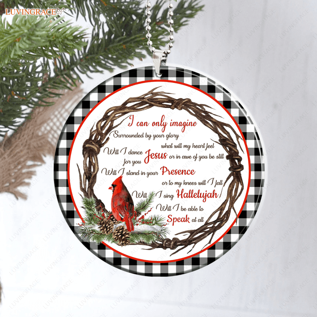 Christmas Wreath Cardinal By Glory Ornament