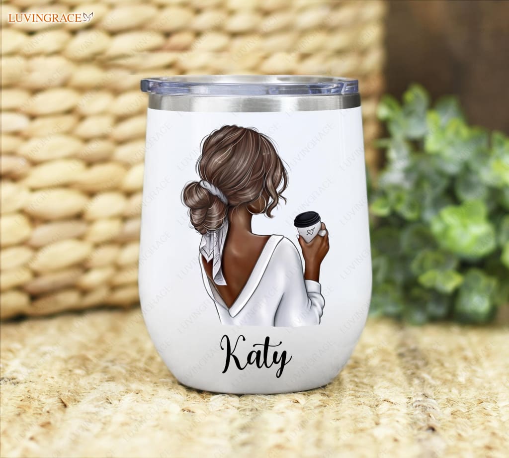 Coffee Girl And Jesus My Love Personalized Wine Tumbler Tumbler