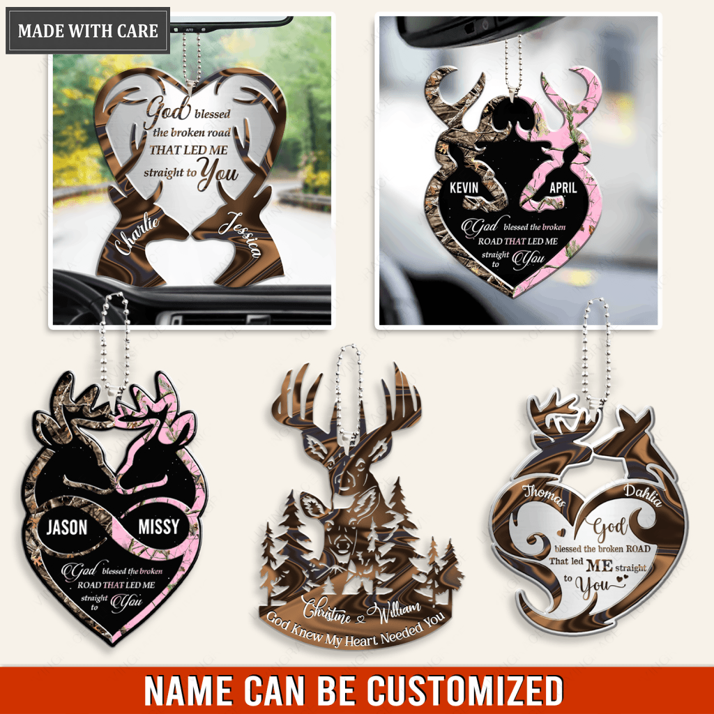 Collection Of Deer Couple Personalized Ornament