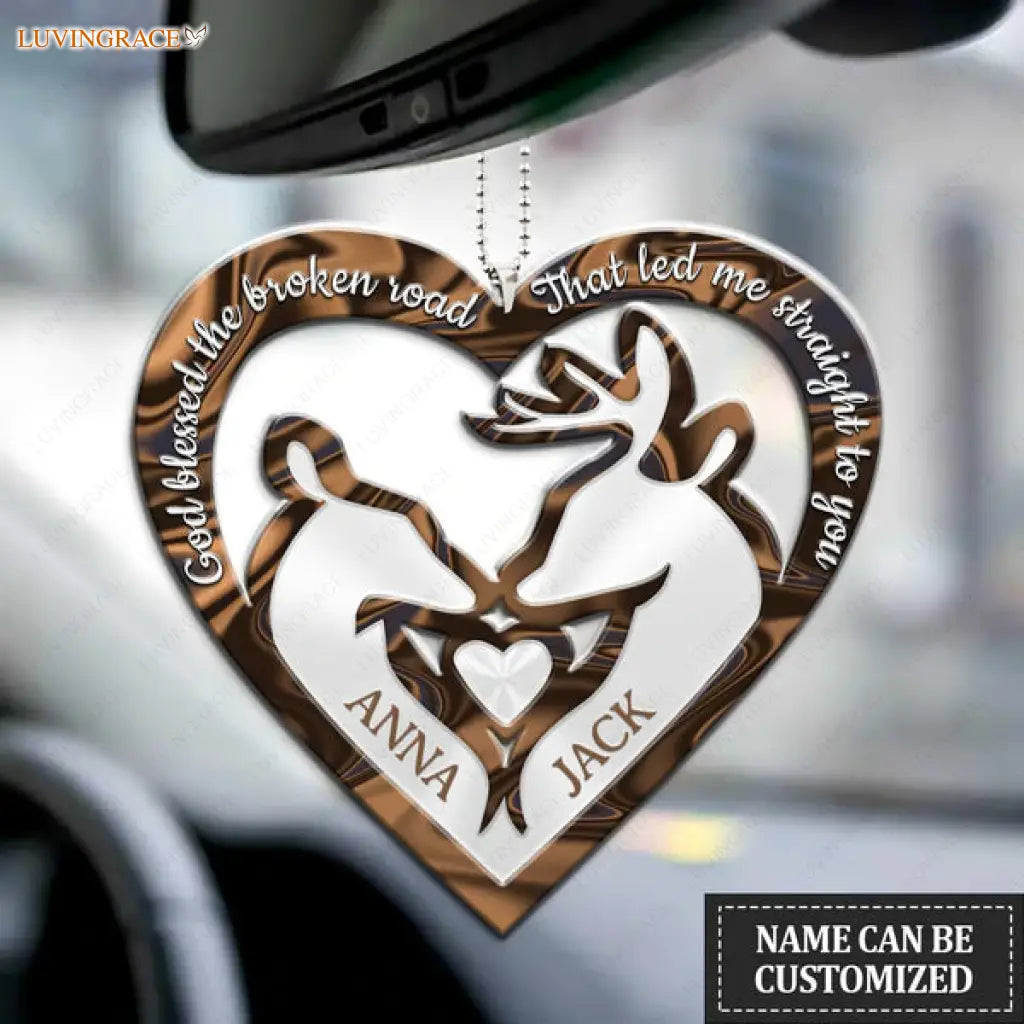 Collection Of Deer Couple Personalized Ornament