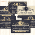 Collection Of Elegant Navy Family Home Personalized Doormat