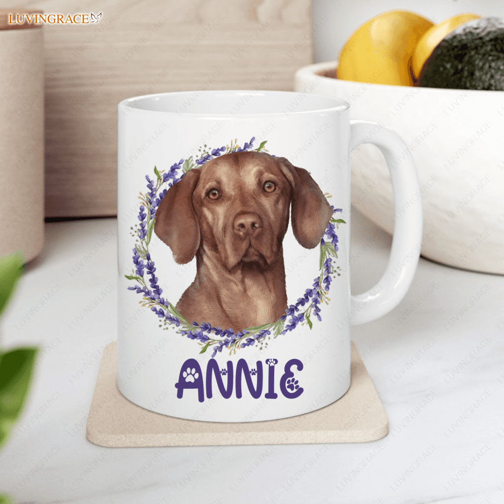 Colored Pencil Pet Portraits Mug From Photo - Personalized Custom Ceramic