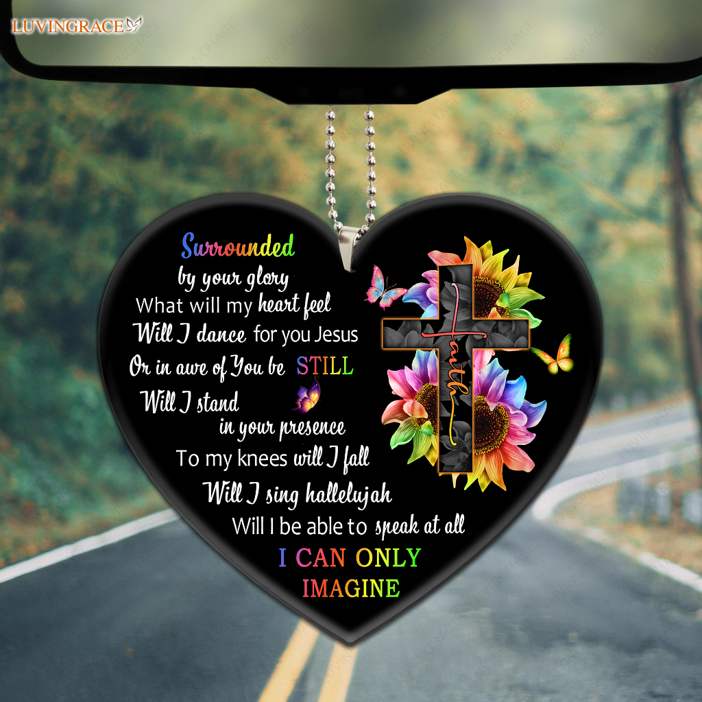 Colorful Cross By Glory Heart Ornament