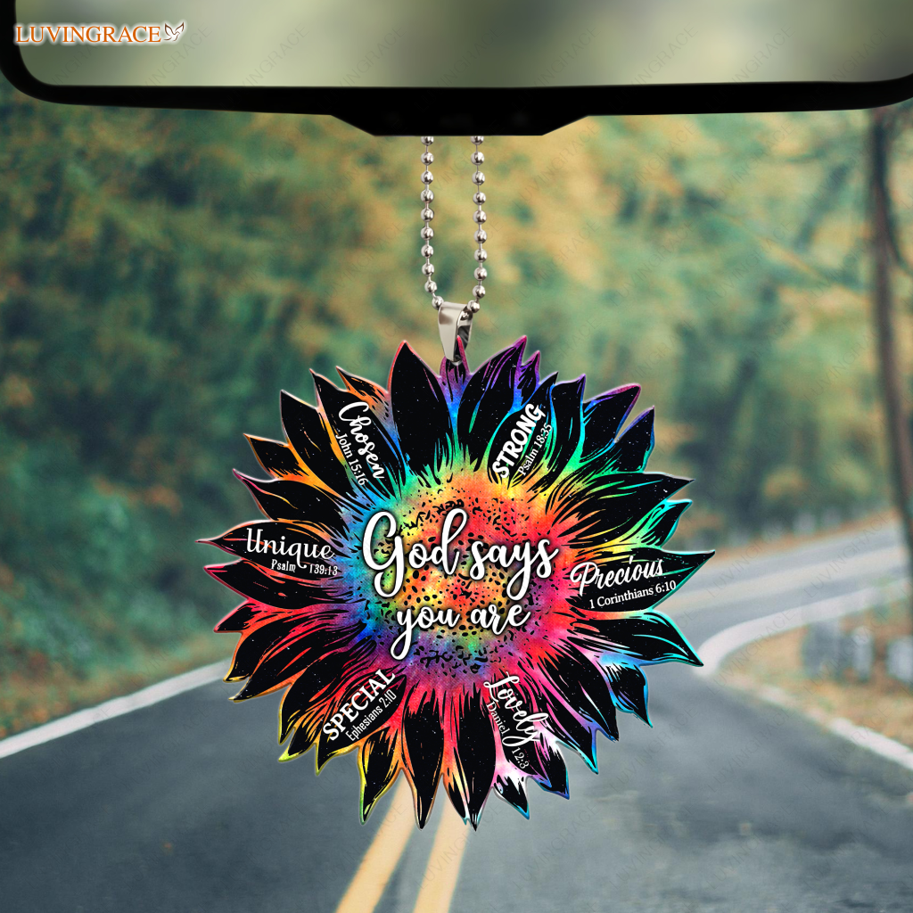 Colorful Flower God Says You Are Ornament