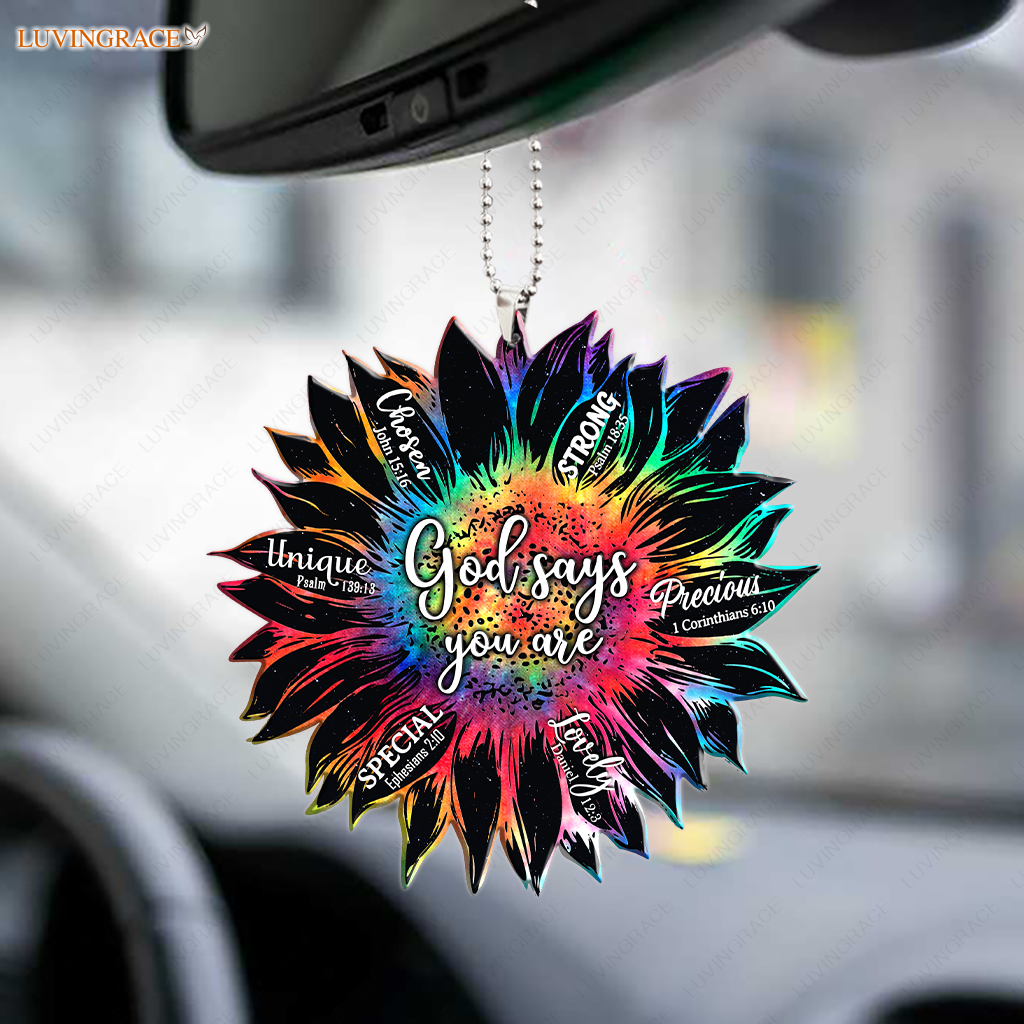 Colorful Flower God Says You Are Ornament