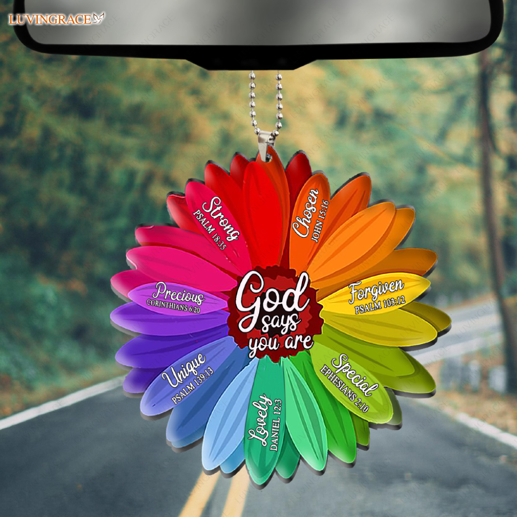 Colorful Flower God Says You Are Ornament