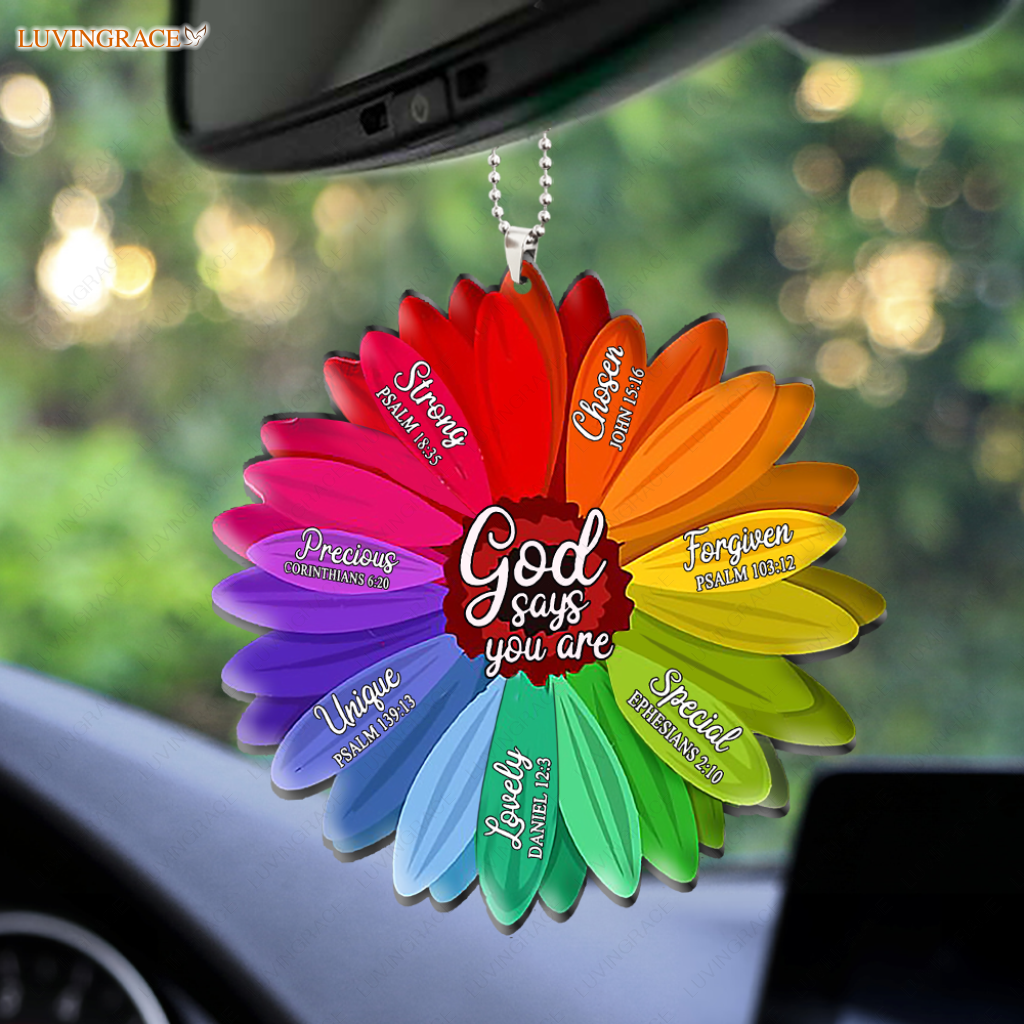 Colorful Flower God Says You Are Ornament