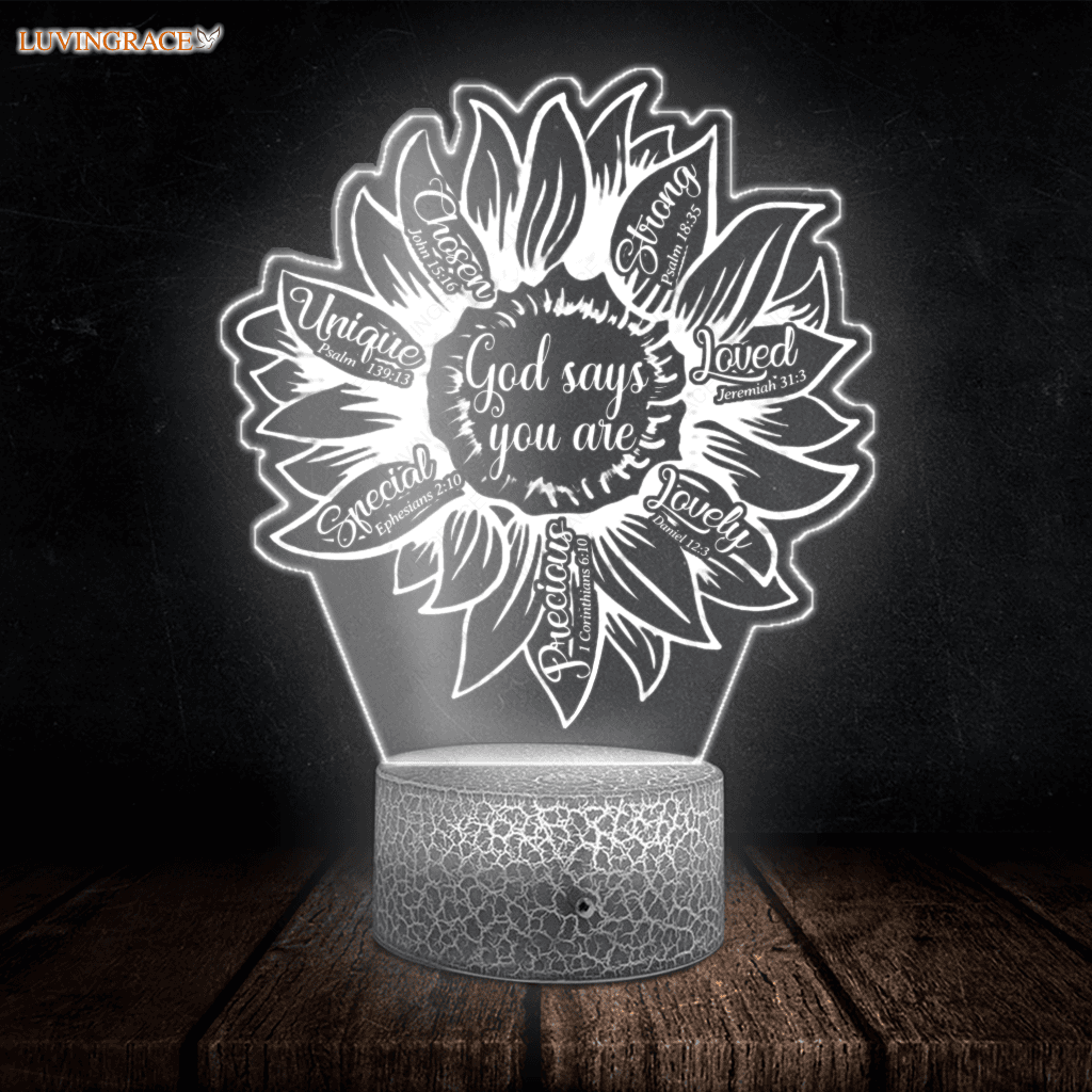 Colorful God Says You Are Night Light