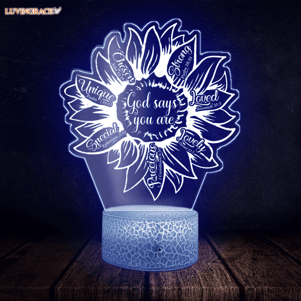 Colorful God Says You Are Night Light
