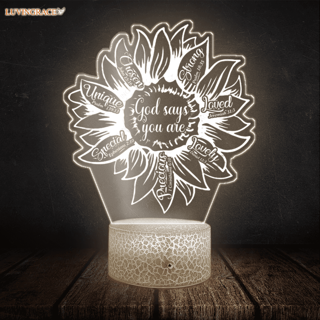 Colorful God Says You Are Night Light
