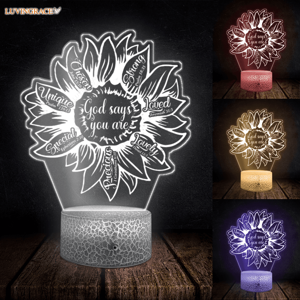 Colorful God Says You Are Night Light