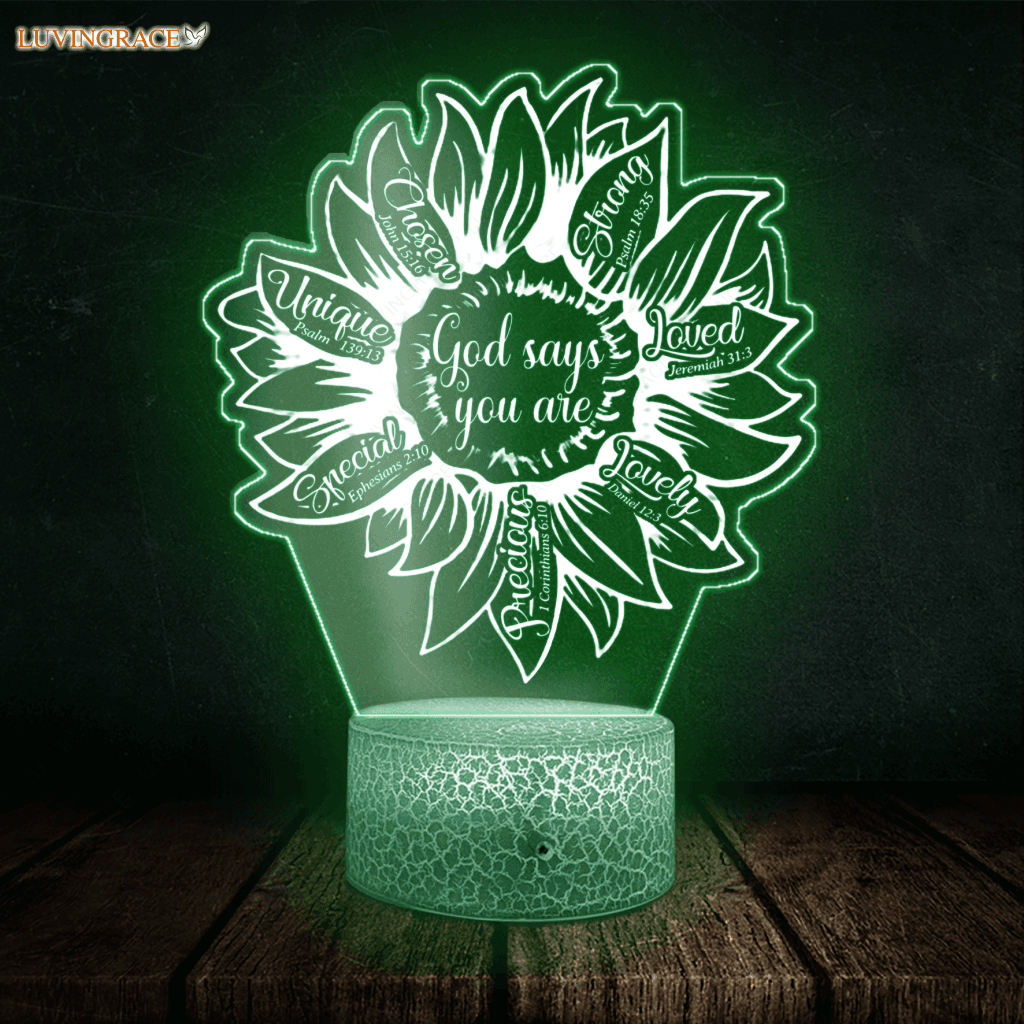 Colorful God Says You Are Night Light