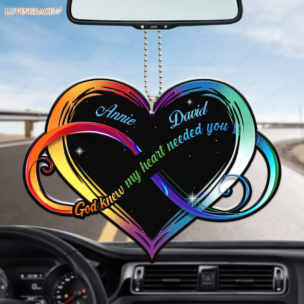 Colorful Infinity Heart For Couple Personalized Ornament