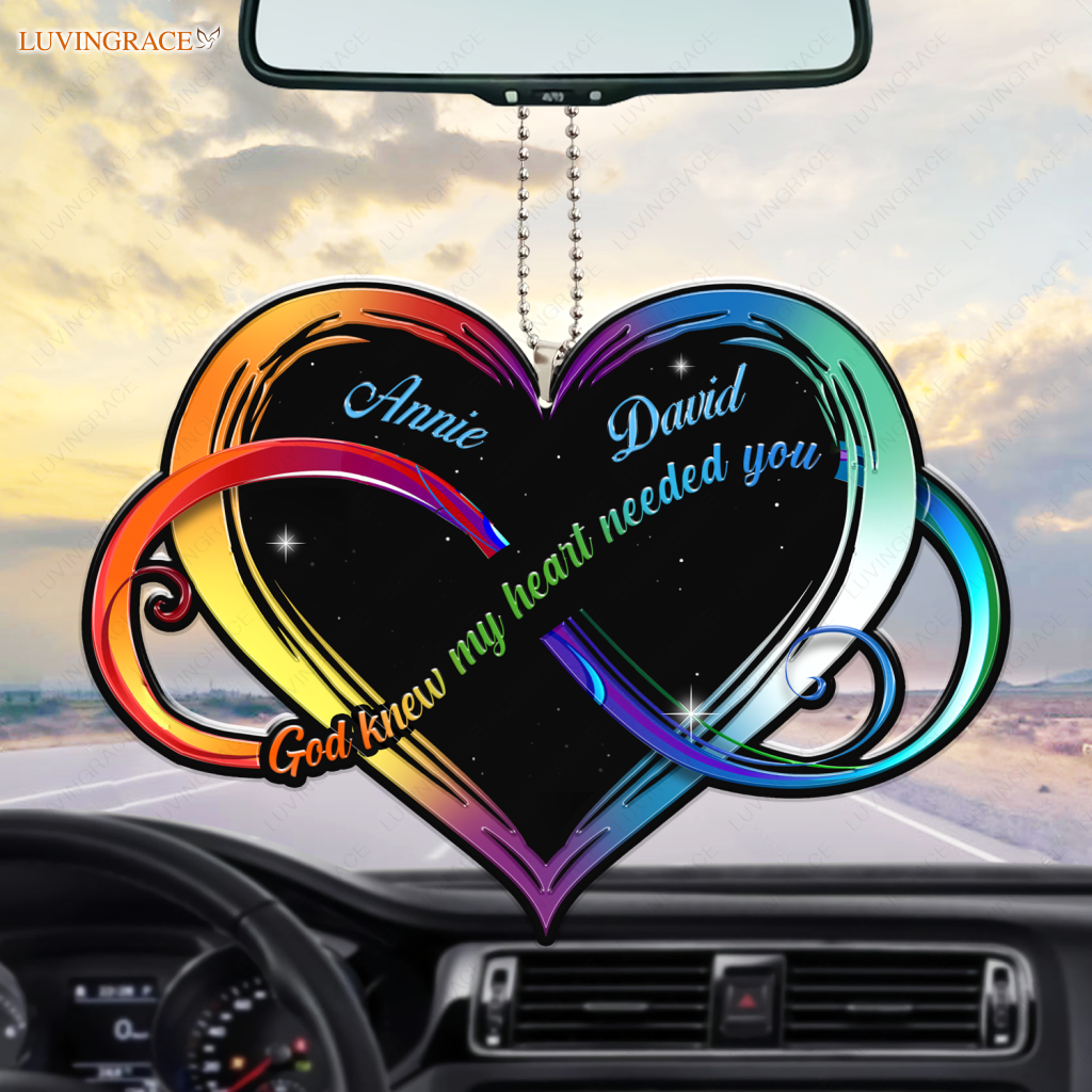 Colorful Infinity Heart For Couple Personalized Ornament